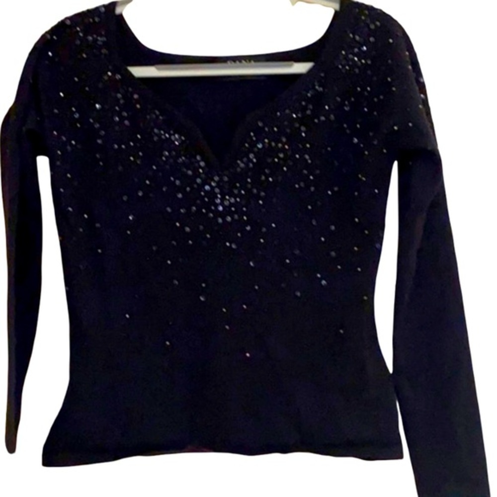 Dana Buchman EUC Cashmere embellished SEQUINED Sz SP